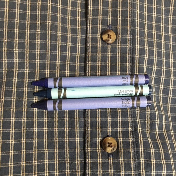 Timberland Button down short sleeve blue plaid shirt Lg EUC - Picture 11 of 13